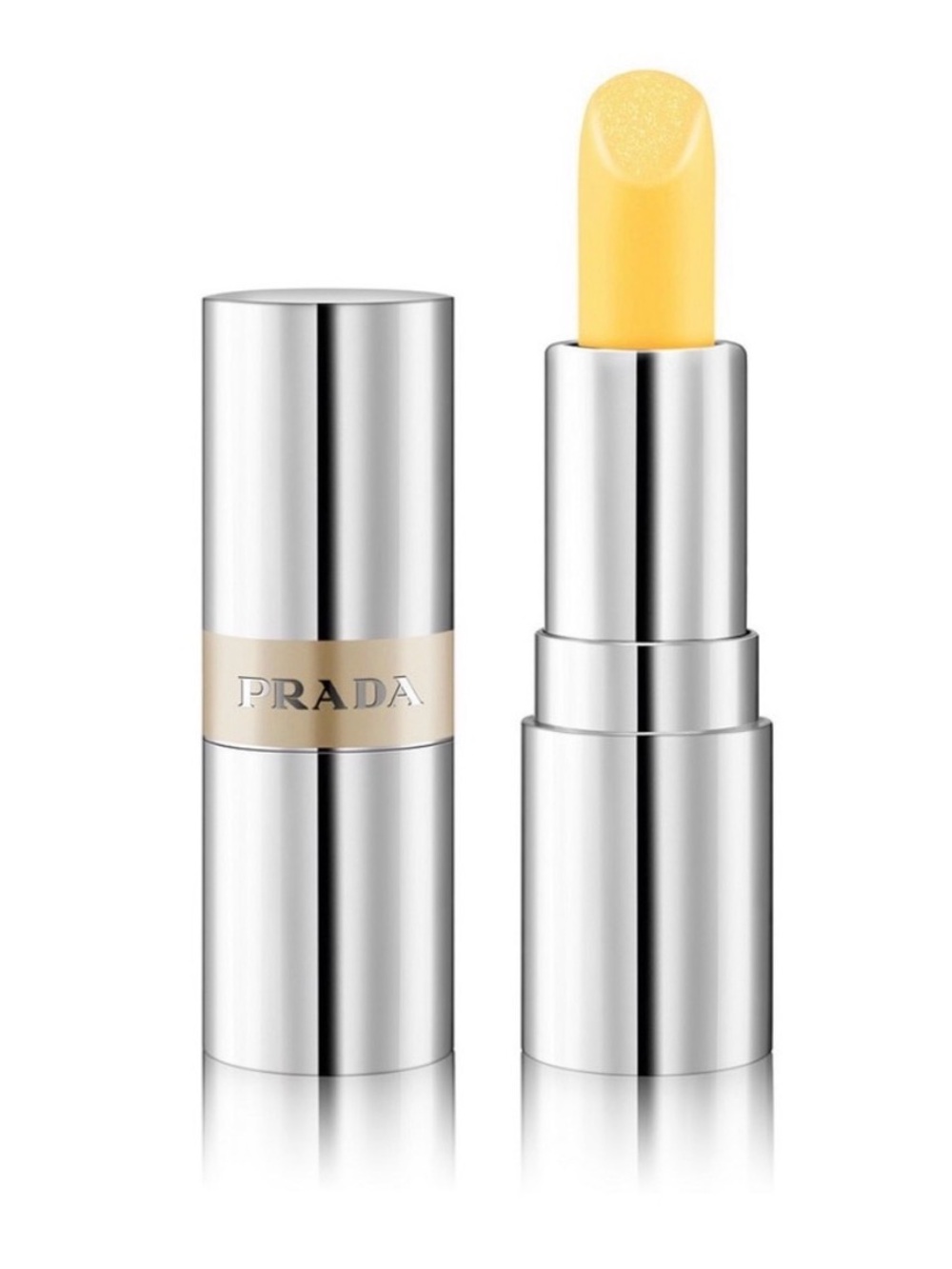 NIB Prada Balm Mini U002 Banana Yellow Lip Balm Luxury Beauty Sample